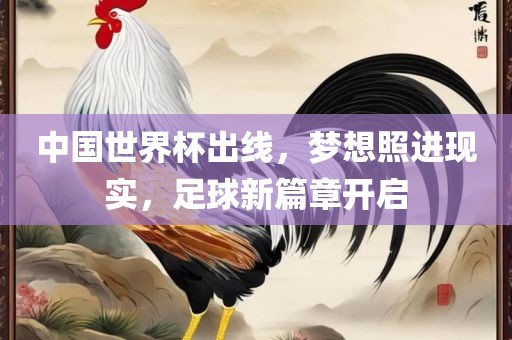 中国世界杯出线，梦想照进现实，足球新篇章开启