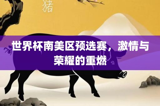 世界杯南美区预选赛，激情与荣耀的重燃