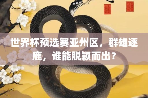世界杯预选赛亚州区，群雄逐鹿，谁能脱颖而出？