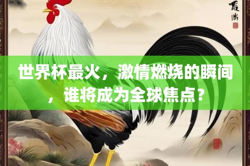 世界杯最火，激情燃烧的瞬间，谁将成为全球焦点？