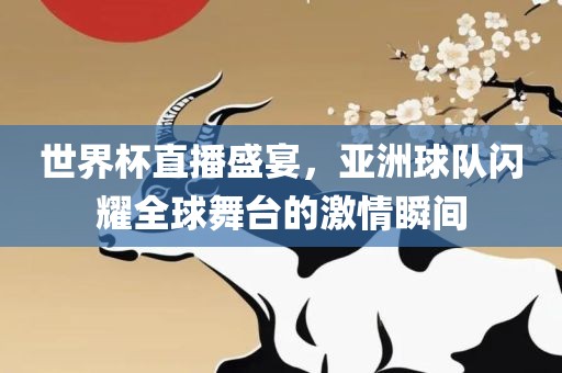 世界杯直播盛宴，亚洲球队闪耀全球舞台的激情瞬间